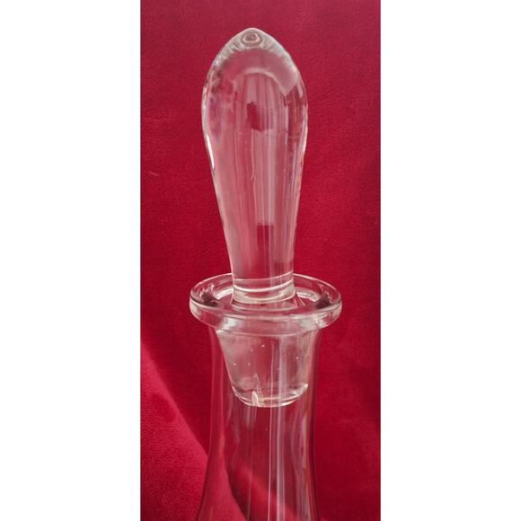 Vintage Hand-Painted Glass Decanter with Grapes Design w/ Stopper- Mint - Picture 2 of 7